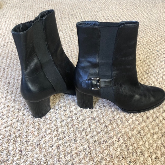Cole Haan Black Leather Ankle Booties - Picture 3 of 7